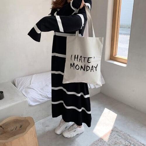 2019 Striped Print Long Knitted Dress Women Casual O-neck Pullover Sweater Dress Female Autumn Winter Retro vestidos