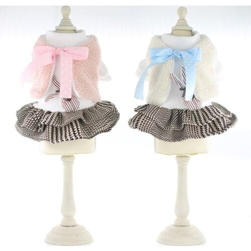 Winter Small Dog Dress Warm Dog Clothes Princess Costume Apparel Cat Puppy Outfit Garment Chihuahua Bichon Schnauzer Clothing