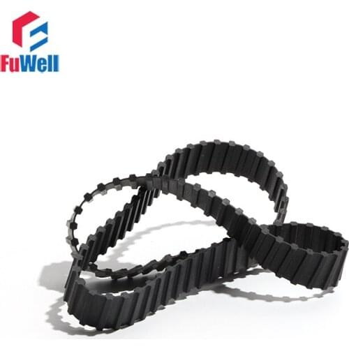 DL Type Double Teeth Timing Belt 548DL/570/DL/600DL/817DL Black Rubber Transmission Belt 12.7/20/25/38mm Belt Width Toothed Belt