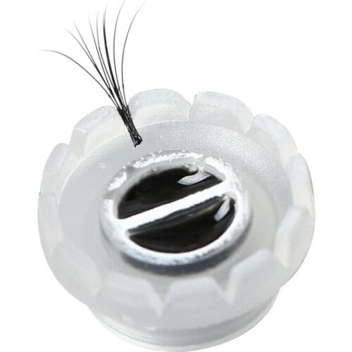 100pcs False Eyelashes Blooming Cups Planting Grafting Rapid Bloom Sun Flower Glue Cup Easy Fan Eyelash Extension Tools