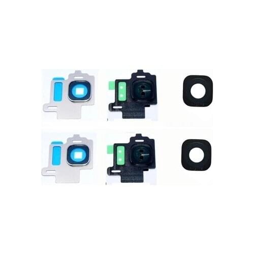 100pcs/Lot for Samsung Galaxy S8 G950F Back Rear Camera Lens Ring Cover Part + frame Bezel + Adhesive Stricker S8 plus G955F