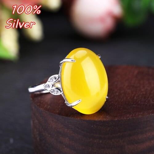 14*18MM 925 Sterling Silver Color Ring Setting Oval Cabochon Base Adjustable Blanks Supplies for Jewelry Making