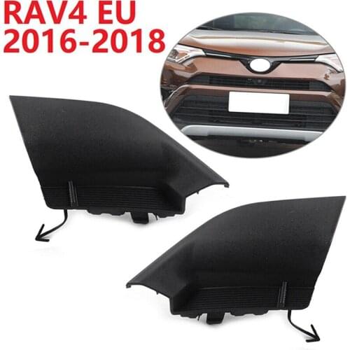 2Pcs Front Bumper Tow Hook Eye Cover Cap for Toyota RAV4 EU 2016-2018