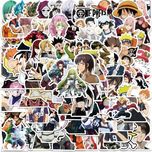 30/50/100PCS Mix Anime Demon Slayer Jujutsu Kaisen Stickers Graffiti DIY Luggage Laptop Skateboard Phone Decal Sticker Toys