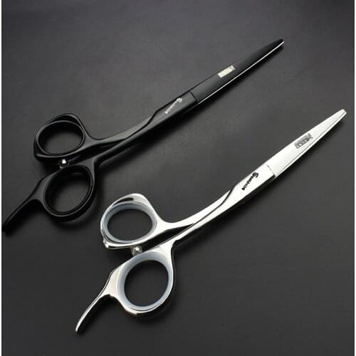 5.5 or 6 or 6.5 inch. High Quality Professional Hair dressing scissors ,barber shears Flat Cutting Scissor Black and Silver