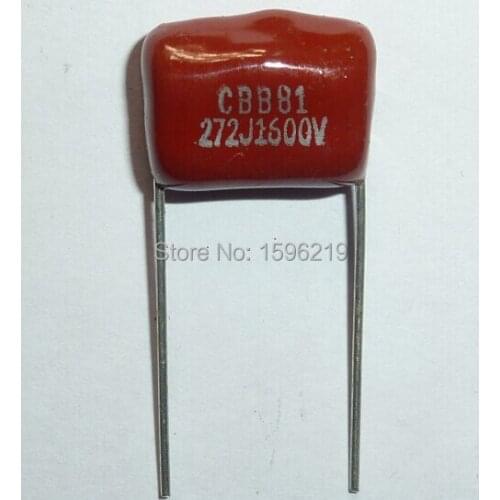 50pcs CBB capacitor 272 1600V 272J 1.6KV 2700pF 2.7nF P15 CBB81 Metallized Polypropylene Film Capacitor