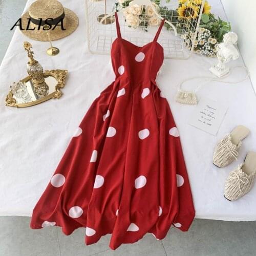 Alisawang Summer Polka Dot Dresses