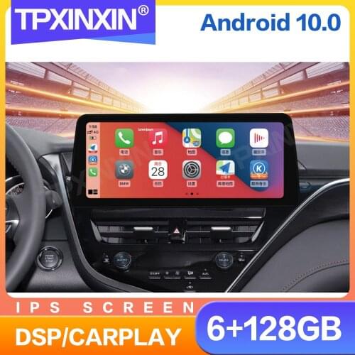 12.3" Tesla IPS Full Touch Screen Android 10.0 Car Radio For Toyota Camry 2021+ Multimedia Video DVD Player Navigation GPS 2 din