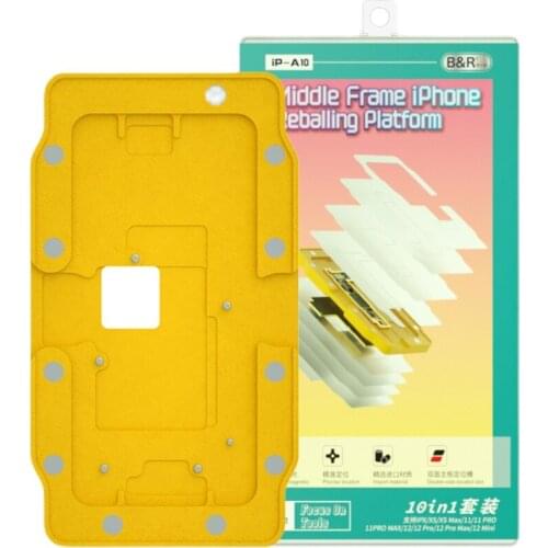 B&R IP-A10 Middle layer Tin platform iPhone X XS 11 12 MAX PRO MINI Tin screen Magnetism Mid-board tin Double sided design