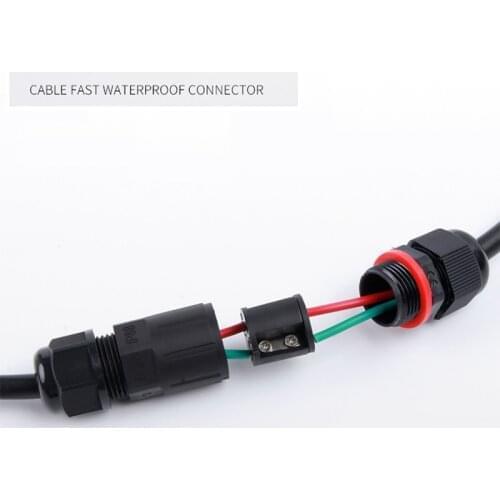 Free shipping 5pcs/lot IP68 Waterproof Terminal 3 PIN Electrical Wire Cable Connector cold pressing terminal Outdoor Plug Socket