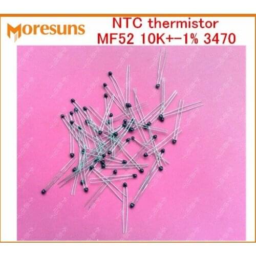 Fast Free Ship 500pcs/lot NTC thermistor MF52 10K+-1% 3470 NTC Sensor