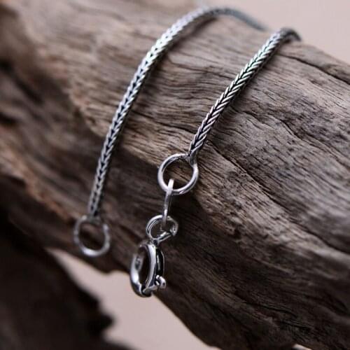 MeibaPJ Real S925 Sterling Silver Thick 1.0mm Fox Tail Chain Exquisite Womens Necklace Clavicle Chain Exquisite Party Jewelry