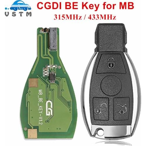 CGDI MB CG BE Key for Mer-cedes for Be-nz 315Mhz / 433Mhz Working with CGDI MB Programmer Supports BGA with Key Shell