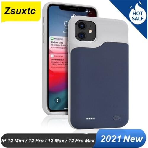 Araceli For iphone 12 Pro Max Battery Case Thin Smart Charger Cover Power Bank For iphone 12 Mini 12 Pro Battery Case