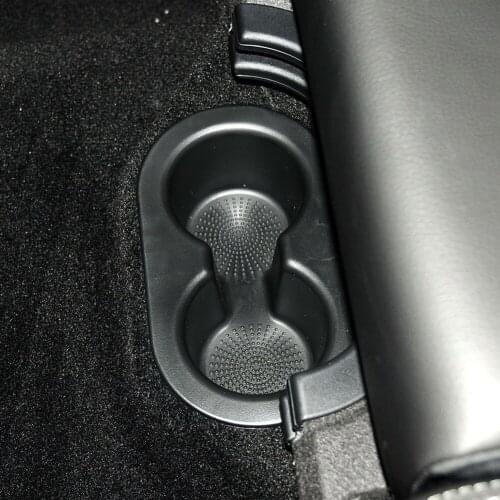 ABS Black Rear Seat Dual Water Drink Cup Holder for Dodge Ram 1500 2500 3500 2002-2016 21.5*12*7cm/8.46*4.72*2.76"