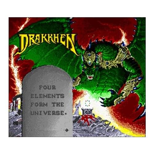 Drakkhen 16 bit Big Gray Game Card For NTSC Game Player Drop Shipping