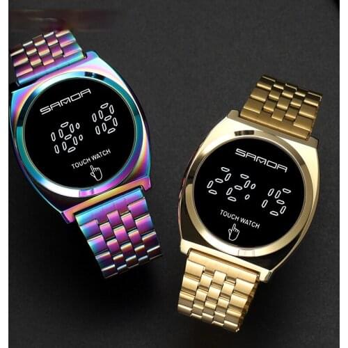 Electronic watch sports female students watch fashion leisure single-point touch watches contracted digital watches