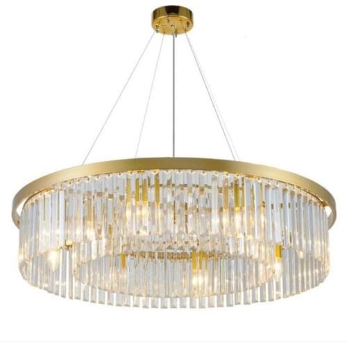 Crystal living room round chandelier European creative personality room hall of the simple atmospheric restaurant chandelier