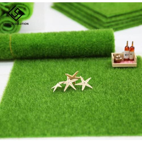 Fake Moss Mini Fairy Garden Ornament Artificial Lawn Grass Terrariums Bonsai Miniatures DIY