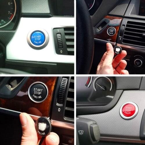 FOR BMW F10 F20 F22 F30 X5 X6 Start Stop Button car engine Start button replace cap Stop switch accessories