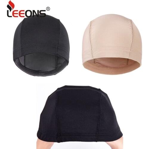 Leeons New Mesh Dome Cap For Wig Making S/M/L Spandex Dome Cap Wholesale Mesh Dome Wig Cap Bulk Mesh Dome Wig Cap