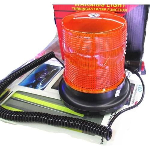 Magnetic Car Emergency Amber Orange Flash Rotating Beacon Strobe Light Lamp 12V / 24V