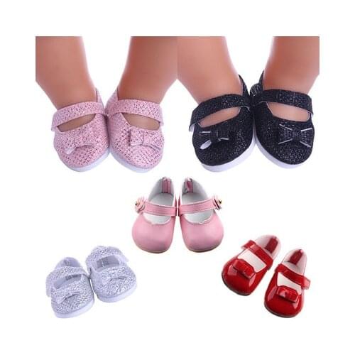 Fashion Cute Princess Butterfly Shoes Fit 18 Inch American & 43 Cm Baby New Born Doll Accessories Generation Girls Toy