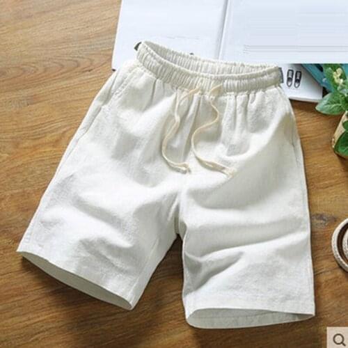 Mens large size shorts XL 6XL 7XL 8XL 9XL 10XL linen cotton summer casual stretch sports white shorts retro 50 loose