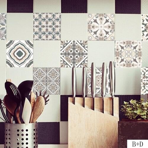 Arabic Style Wall Tile Sticker Home Decor Living Room Kitchen Bathroom Decoration Vinyl Mural Decals DIY Self-adhesive Wallpaper