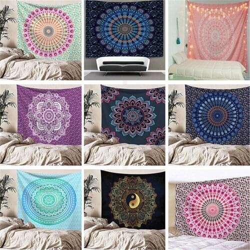 Wall Hanging tapestry Bohemia Round pattern Beach Mat Yoga Mat Bedspread Indian Mandala Tapestry Hippie wall art wall carpet