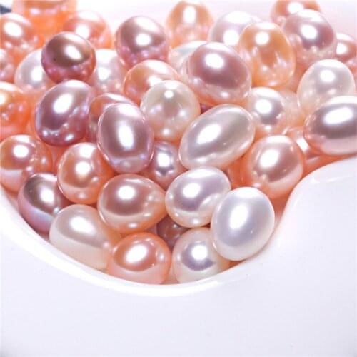 Natural Freshwater Pearl AAAA Grade Semi-Porous Glutinous Rice Bead Naked Jewelry DIY Necklace Earring Jewelry Accessories