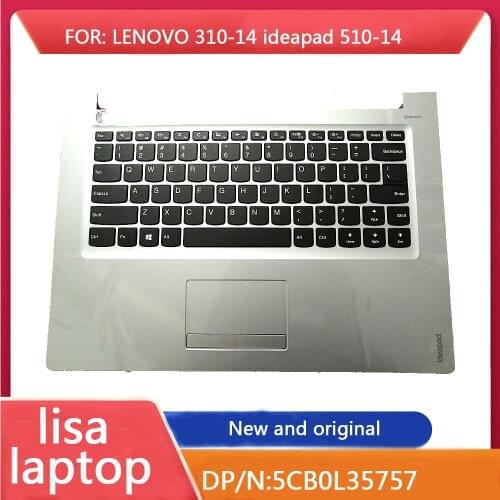 New Original For laptop Lenovo ideapad 310-14 310-14ISK US Palmrest Upper Case Keyboard Bezel Cover Silver 5CB0L35757