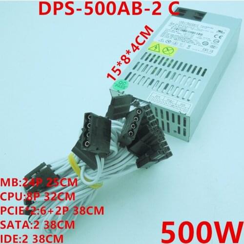 New PSU For Delta AIO ITX FLEX NAS Small 1U K39 M41 500W Power Supply DPS-500AB-2 C