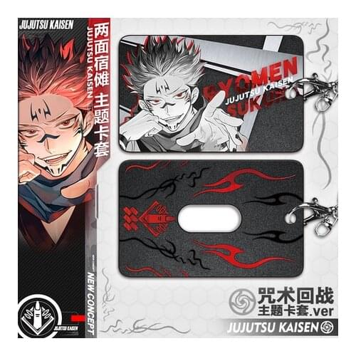 NEW Jujutsu Kaisen Gojo Satoru Ryomen Sukuna ID Bus Bank Card Holder Student Anime Cosplay Keychain Card Case Box Pendant Toy