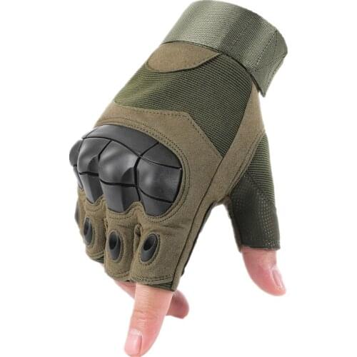 Tactical Rubber Knuckle Fingerless Gloves Mens Army Military Combat Hunting Shooting Airsoft Paintball Male Tactical Gloves