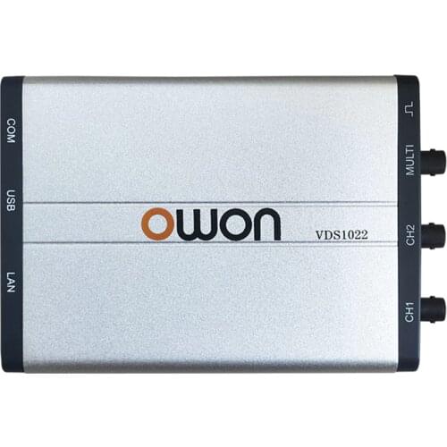 OWON VDS1022I VDS1022 Digital Storage Oscilloscope 100Msa/S 25Mhz Bandwidth Handheld Portable PC USB Oscilloscopes with Probes