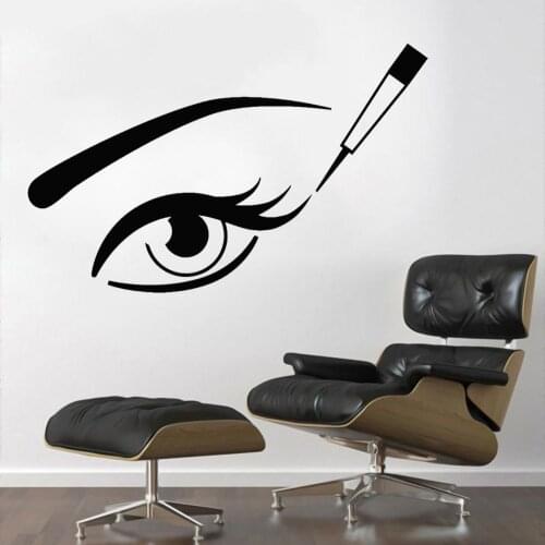 Sexy Girl Long Eyelashes Wall Sticker Decal Beauty Salon Sticker Home And Beauty Parlor Art Decoration A002964