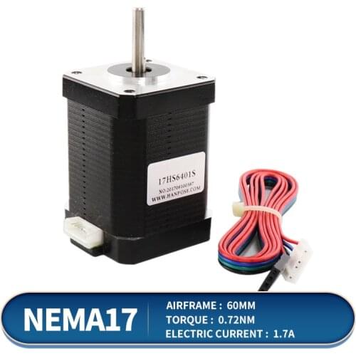 Nema17 1.7A Micro 42 stepper motor 60MM 12V two-phase four-wire Nema17 42 stepper motor 3D printing motor