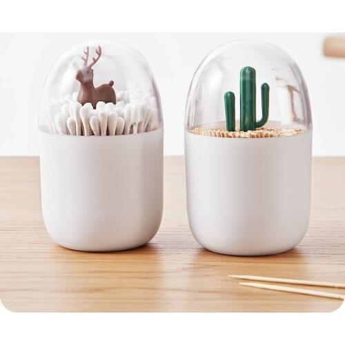 Nordic toothpick box personality creative toothpick barrel home dining room cotton swab box portable cute toothpick bucket