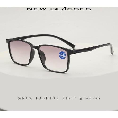 BAOBAOYANG New Reading Sunglasses Women Square Gradient Gray Reading Eyeglass Vintage Old Men Eyewear Book Eyeglass