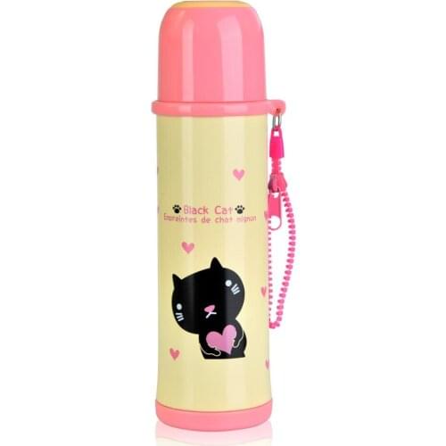 FISSMAN Cartoon Vacuum Bottle 360ml-480ml Double Wall Stainless Steel Women Kids Thermos Flask