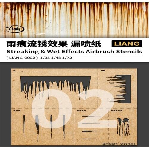 Leakage Paper Model Stencil Rain Mark Rust Effect Splash Mud Effect Military Model Scene Making Hobby Tools 1/72 1/35 1/48