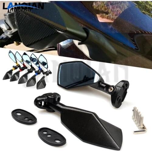 Universal Motorcycle Aluminum Rearview Mirrors Rear View Side Mirror For Yamaha YZF R1 YZF R3 R6 FZ MT 09 07 Tracer FJR1300