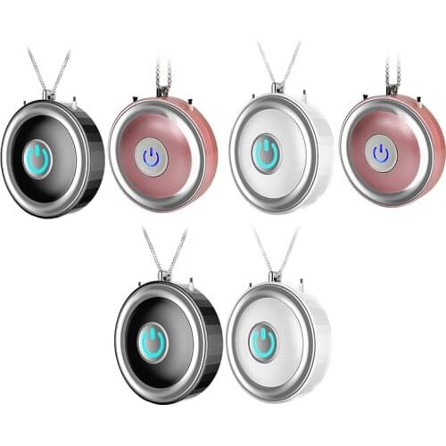 2 Pcs Necklace Air Purifier, Home Hanging Neck Type Car Oxygen Bar At Any Time Negative Ion Air Purifier