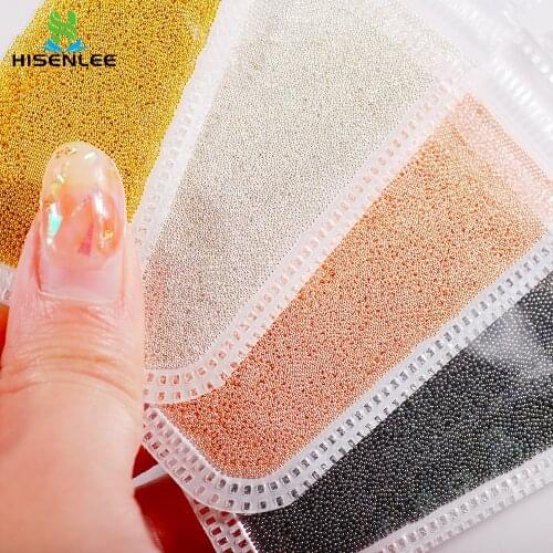High quality 10g mini caviar metal beads micro steel ball studs studs diamonds 0.6-2.0mm DIY nail art decoration