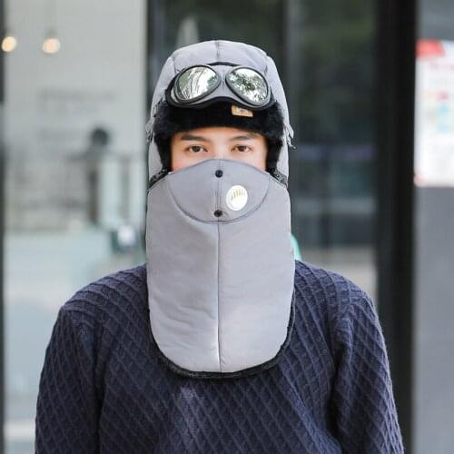 Winter Fur Warm Windproof Hat Men Women Lei Feng Cap Bomber Faux Fur Ear Flap Cap Black Ski Trooper Trapper Cold Anti-snow Cap