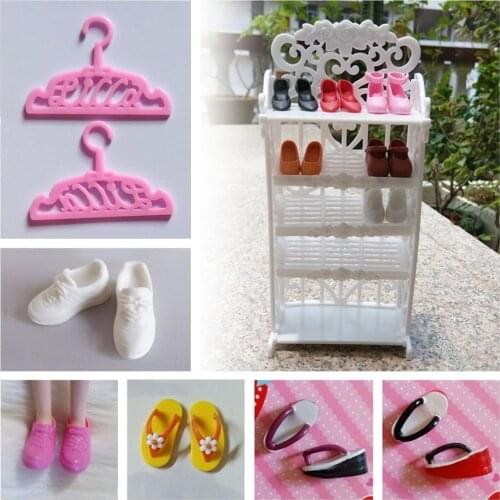 1/6 High Heel Shoes For Dolls For Licca Momoko Doll Blyth doll Shoes Fashion Plastic Shoes For Girls Dolls White Red Shoes