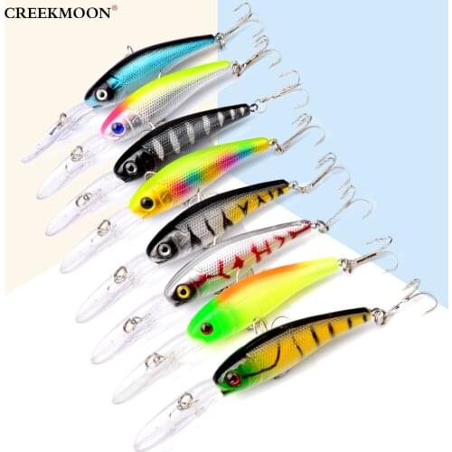 1pc 8 Colors 7.8g 10.1cm Sinking Slowly Minnow Fishing Lure Hard Crankbait Plastic Baits Carp Fishing Wobbler Artificial Tackle