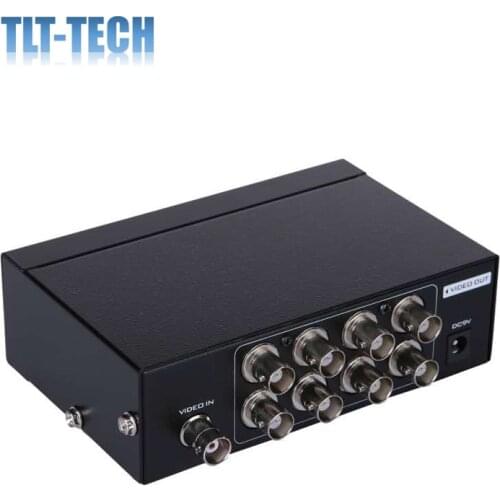 1X4/1X8 Active BNC video splitter converter CCTV DVR Composite Video Switch Splitter BNC Box with power adapter