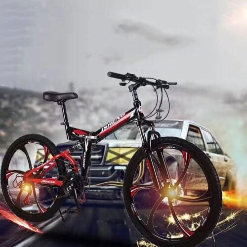 21/24/27 Speed Mountain Bike Road Bikes 26 inch Double Shock Absorption Fast Folding One Wheel Ultra Light Bicycle